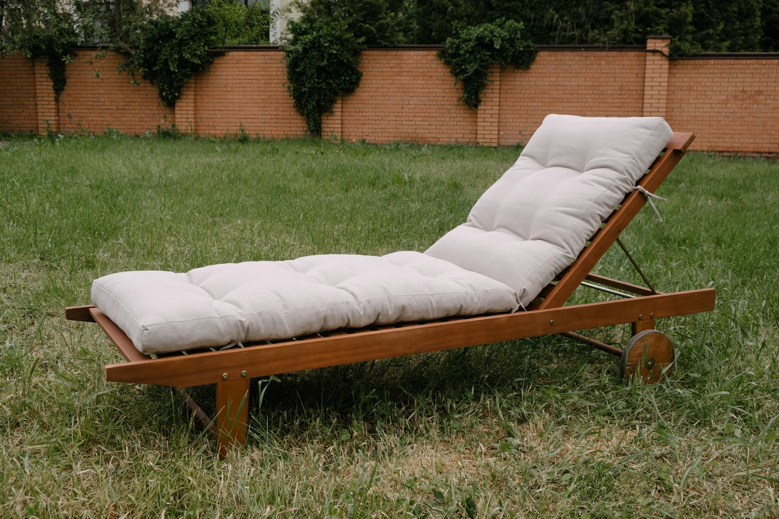 Natural Hemp Linen Сushion for Sunbed Sun Lounger Pool Pad Replacement Chair Garden