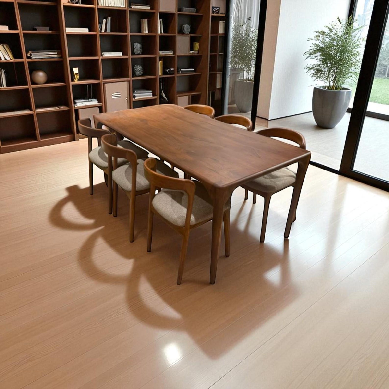 Live Edge Walnut Dining Table, Modern Handcrafted Wood Kitchen & Dining Table