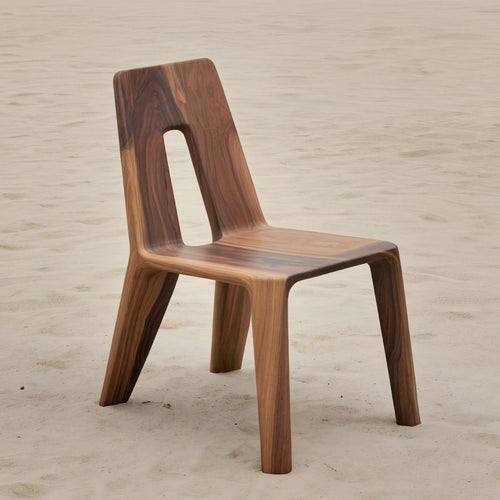 Handcrafted Solid Wood Dining Chair in Dark Walnut Finish