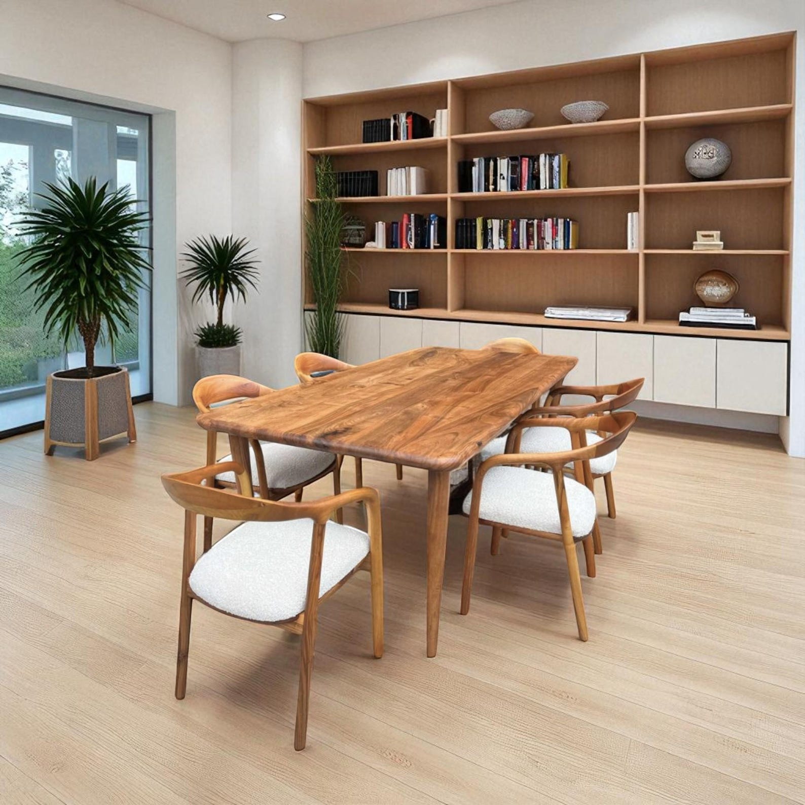 Live Edge Walnut Dining Table, Modern Handcrafted Wood Kitchen & Dining Table