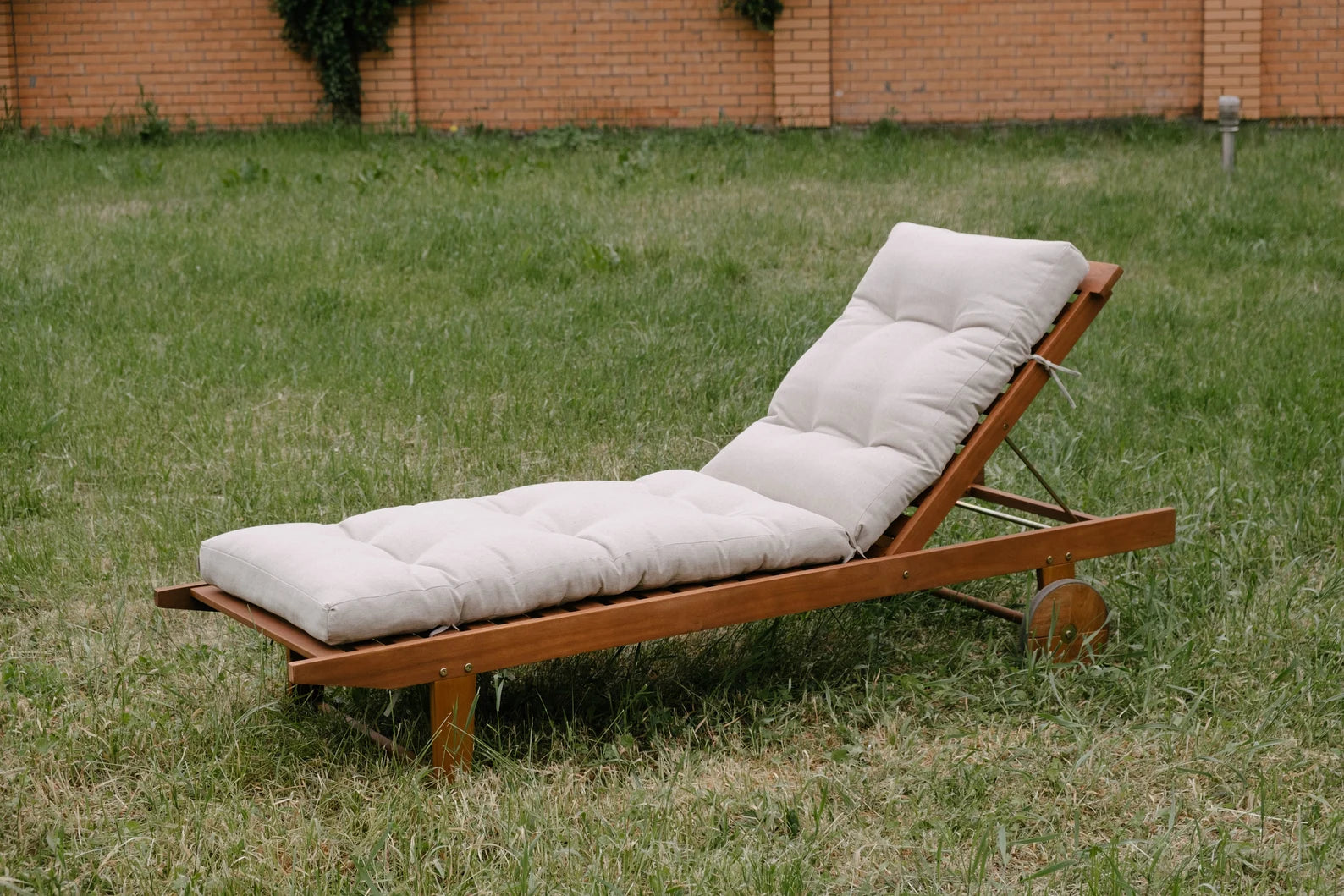Natural Hemp Linen Сushion for Sunbed Sun Lounger Pool Pad Replacement Chair Garden