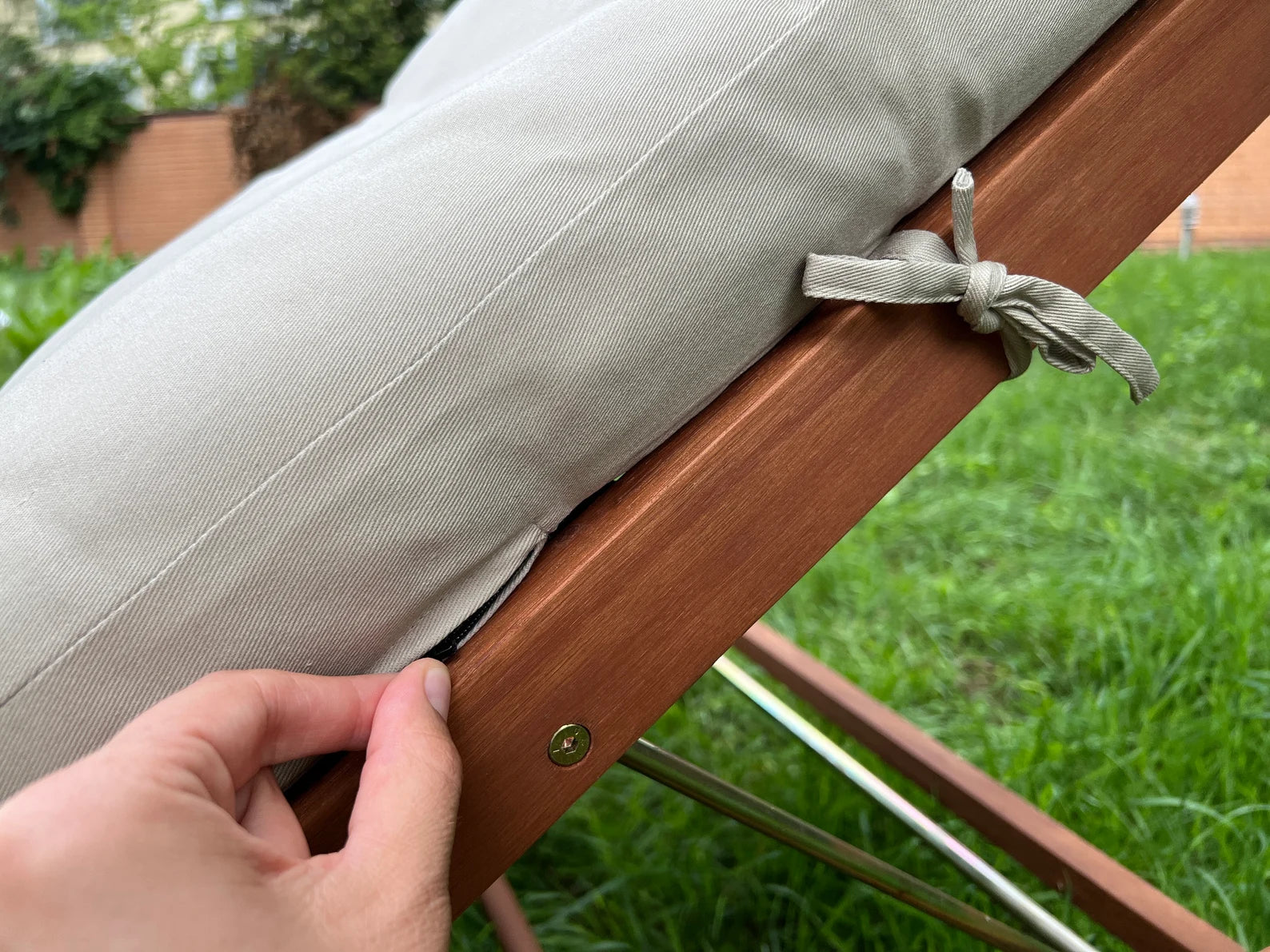 Natural Hemp Linen Сushion for Sunbed Sun Lounger Pool Pad Replacement Chair Garden